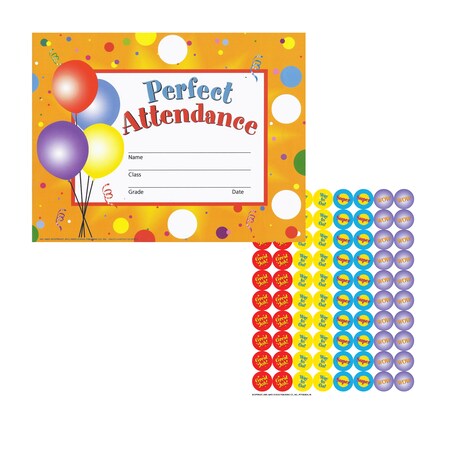 Hayes Perfect Attendance Certificates/Reward Seals, PK5 VA801-5